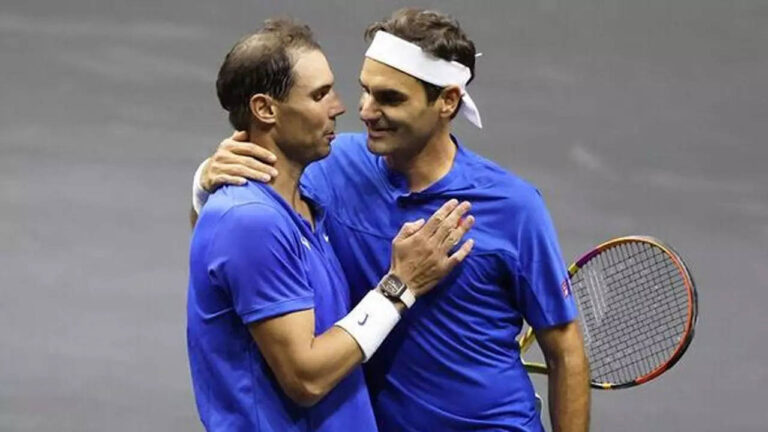 Federer pens heartfelt note for retiring Nadal