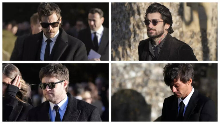 Pics: One Direction stars attend Payne’s funeral; fans react